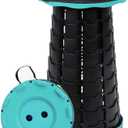 Foldable Telescoping Stool Portable, Retractable Stool for Adults, Upgraded Collapsible Folding Seats with Load Capacity 550lbs, Camping Stools for Adults (Green)