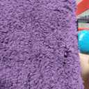 PURRUGS Bathroom Rug Non-Slip Machine Washable 30" x 46", Super Absorbent and Quick Dry Shaggy Microfiber Bath Mat, Extra Soft and Plush Bath Rug for Bathtub, Shower, and Sink, Purple