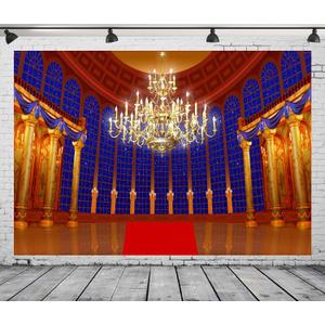 7x5FT Castle Palace Backdrop Beast's Palace Background for Girls Princess Birthday Party Decoration Photoshoot Photo Props Vinyl