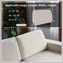 Sectional Couch Covers, Wear Resistant Stretch Sofa Covers Washable Soft Couch Cushion Covers Anti Slip Furniture Protector Sofa Slipcovers for Pets (1 Piece Back Couch Cover, Ivory)