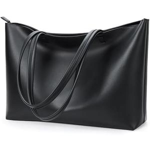 KALIDI Tote Bag Zipper Shoulder Bag Faux Leather Purses Satchel for Women Casual Handbag Work Dating College