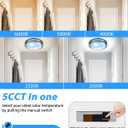 2 Pack 24W LED Ceiling Lights for Office Hallway Bedroom, 12 Inch Dimmable Flush Mount LED Ceiling Light Fixture, 6500K/5000K/4000K/3500K/3000K Adjusted Modern Lamps (Cloud Blue Sky Cover) (Black)