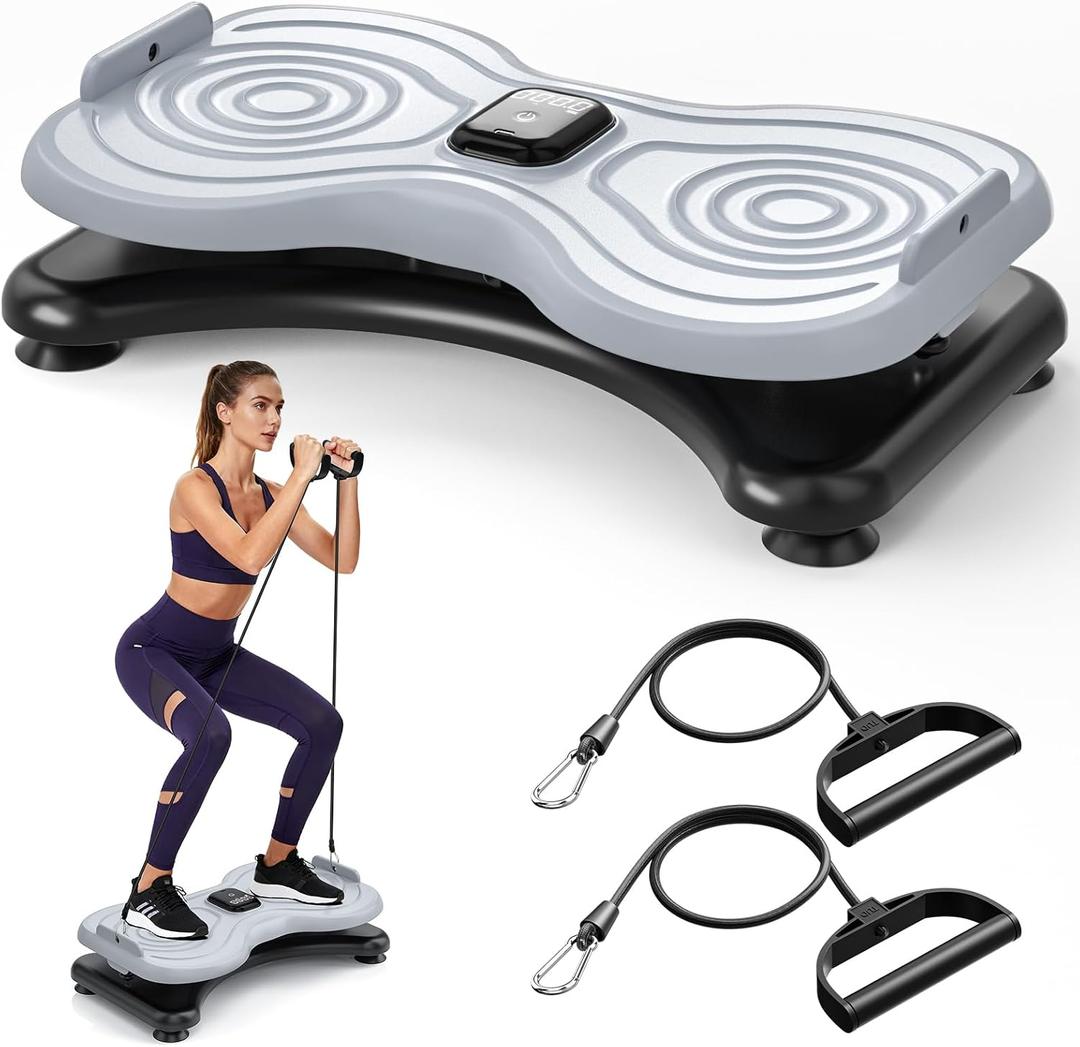 Waist Twister Machine with LCD DisplayNoiseless Ab Workout Board and Resistance BandsSlim Waist Machine with Anti-Slip, Home Gym Equipment for Women & Men