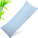 Body Cooling Pillow Cases Cover, Bamboo Rayon Body Pillowcases with Zipper Closure, Cool & Breathable Pillow Case for Hot Sleepers and Night Sweats, 20x54 inches, Aqua Blue