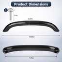 Microwave Door Handle Black Compatible with Frigidaire Electrolux Select Microwaves, Replace# 5304477398, Approx. 24.8 cm / 9.76 in Hole Spacing, 27.6 cm / 10.87 in Overall Length