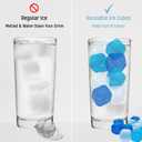 Reusable Ice Cube with Lid & Bin, 60 Pack Plastic Ice Cubes for Drinks BPA Free, Refreezable Square Ice Cubes for Water Bottles, Whiskey, Vodka, Coffee, Cocktails, Beer or Wine