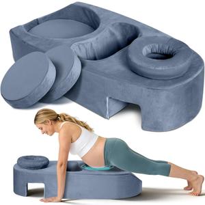 SAHEYER Pregnancy Massage Cushion and Headrest, Full Body Prenatal Bolster Release Lower Back Pain, Maternity Pillow After Breast Surgery, Pregnancy Stomach, Gray