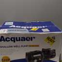 Acquaer 1HP Shallow Well Jet Pump,Cast Iron, Well Depth Up to 25ft, 115V/230V Dual Voltage, Automatic Pressure Switch Black