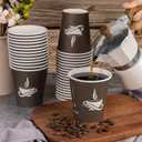 LITOPAK 270 Pack 10 oz Paper Cups, Brown Disposable Hot Coffee Cups for Party, Picnic, Travel, and Events
