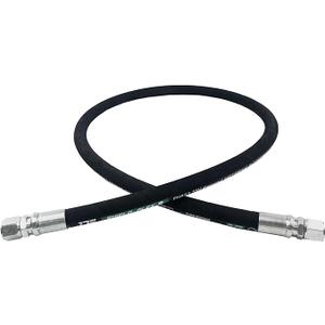 Haichy 26711-08-08-RW Hydraulic Hose Swivel Assembly 1/2” Hydraulic Hose with Female JIC X Female JIC, 48IN, 3988 psi, black-A