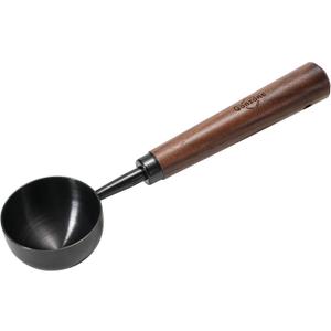 Vintage Coffee Measuring Spoon - 304 Stainless Steel,Coffee Scoop, 10g Capacity, Walnut Handle - Perfect for Coffee, Tea, and More (Gunmetal)