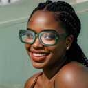 VISOONE Rectangle Blue Light Blocking Glasses Thick Square Frame Computer Glasses Vintage Women Men Harmony (Basil Green)