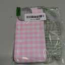 Magnetic for iPhone 15 Pro Max Case Cute Checkered Stripes Phone Case for Women Girls, Shockproof Slim TPU and Hard PC Protective Phone Cover Compatible with MagSafe Designed, Pink