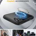 Miracase for iPhone 16 Case 6.1'', Full-Body Bumper Phone case with Built-in Full Glass Screen &Camera Control, No Gap, Compatible with MagSafe, Drop Proof 16 Cover, Black