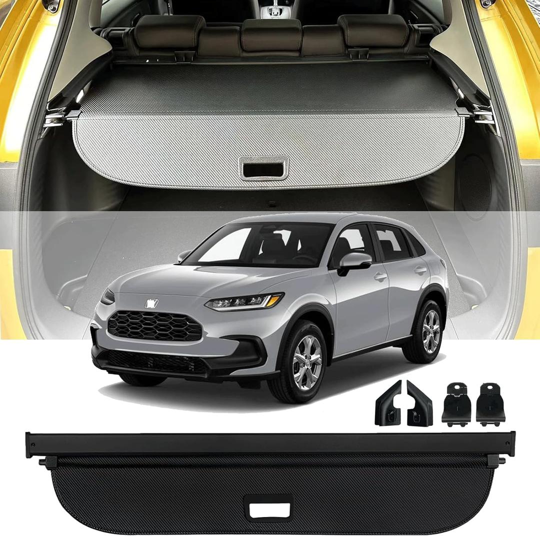 Cargo Cover Fit for Honda HR-V 2023 2024 2025 2026 No Gap Rear Trunk Cover Trunk Security Cover Shielding Shade Privacy Screen Cover Retractable Honda HRV Cargo Cover 2023 2024 2025 2026