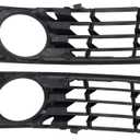 NewYall Set of 2 Front Left Driver and Right Passenger Side Bumper Fog Light Lamp Cover Grille Grill Assembly for Audi A4 2002-2005, A4 Quattro 2002-2005, S4 2004-2005