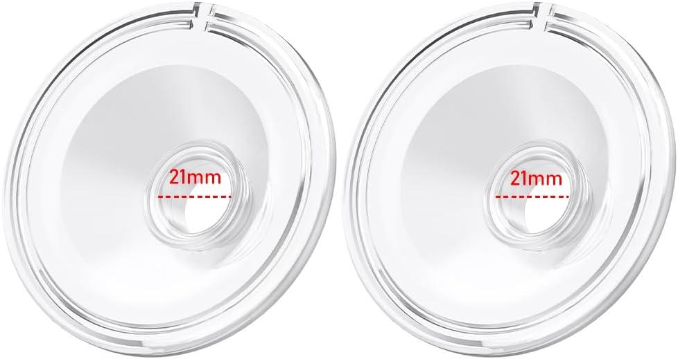 2pcs Silicone Flange 21mm Compatible with Momcozy S12 Pro/S9 Pro/S12 Breast Pump,TSRETE S12/Kmaier S12 Wearable Breast Pumps, Shield 21mm Flange Parts