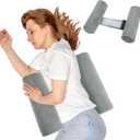 BALAPET Body Pillow for Side Sleeper Back Sleeper, Roll Cylinder Pillow for Better Sleep Breathing (Grey, Standard Size)