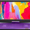 Yoton 17.5" Portable DVD Player with 15.6" Large HD Swivel Screen, 6 Hours Working Time with Built-in Battery, Dual Stereo Speakers, Support USB/SD Card/Sync TV and Multiple Disc Formats-Purple
