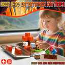 Magnetic Building Blocks Travel Toys for Toddlers 3-5 35PCS Treasure Hunt Game Magnetic Cubes with Tin Storage Box STEM Learning Toys Set for Kids Ages 4-8 Birthday Gifts, Classroom Prizes