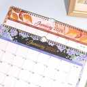 2026 Flower Desk Calendar,Monthly Desktop Large Calendar,Large 15" x 11" Desktop/Wall Monthly Calendar,Flower Calendar 2026 for Home,School or Office (Emperor flower blooms)