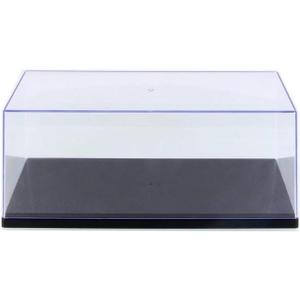 Acrylic Display Case (with 3 Background Designs), Black Base - ModelToyCars 9906BK - 1/24 Scale Accessory
