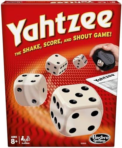2 x Hasbro Gaming Yahtzee Game, Fast-Playing Dice Games for Kids, Teens, and Adults, Strategy Games, Family Games for Kids, 2 or More Players, Ages 8 and Up