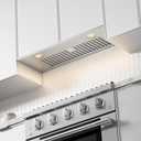 Hauslane Range Hood Insert 30 Inch, Hood Vent for Kitchen Low Noise Perfomance, Stainless Steel Ductless/Ducted Range Hood, Professional Grade Baffle Filters, LED Lamps, Kitchen Vent Hood 11.25" Deep