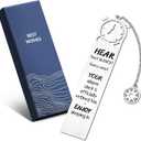 2 x Retirement Gifts Bookmark for Women Men Happy Retirement for Coworker Employee Friends Metal Bookmarks with Gift Box for Book Lovers, Alarm Clock