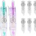 3 x Refillable Correction Tape, 157 ft Total 2 Pre-Filled Dispensers + 6 Snap-In Refills, School & Office Supplies, Purple+Green