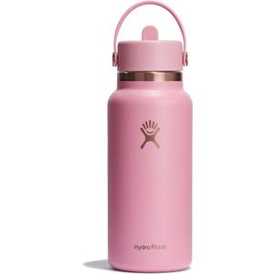 Hydro Flask 32 Oz Wide Flex Straw Cap Bottle - Insulated Stainless Steel - Wide Straw Lid, Non Spill, Leakproof in Primrose Gold