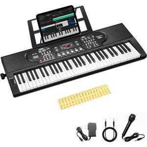 61 Key Keyboard Piano, Portable Electric Keyboard Piano for Beginners, 33 x 10.4 x 3 inches