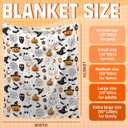 Pumpkin Bat Ghost Blanket, Halloween 50 x 60 Inch Throw Lightweight Super Soft Cozy Horror Blankets for Couch Bed Sofa Chair