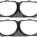 Headlight Trim Bezel for Dodge Challenger 2008-2014 No.68051527AA/68051526AA Front Left Right Headlamp Bezel Headlight Cover Decor Black 1 Pair