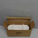 Tecbeauty Qtips Holder, 3 Grids Separate Cotton Swabs Ball Dispenser, Storage Box, Jar for Cotton Pads Bathroom Organizer Canisters - White