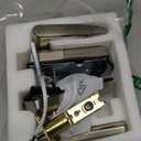 Veise VE019 Fingerprint Smart Lever Lock - APP Control, Keypad Door Lock with Handle, Keyless Entry for Front Door and Bedroom, Electronic Digital Knob, Remote Grant, IP55 Weatherproof, Satin Nickel