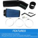 Oiled Cold Air Intake 7.3 Diesel Kit Air Intake Pipe With Oiled Filter Replacement For Ford F250 F350 F450 Super Duty 7.3L Power Stroke Diesel 1999.5-2003 (1999.5-2003 F250 F350 F450 7.3L Diesel)