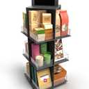 Black Wooden Tiered Display Stand - Rotating Display Stand - Farmers Market Display Shelf - Vendor Booth Display Items - Market Display - Display Racks for Craft Shows