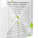 Bathroom exhaust fan cover White plastic with spring grille Square Ceiling Ventilation Cover Replace Exhaust Fan Cover Ceiling Exhaust Fan Accessories Quick disassembly design (1P 12x12 inch)