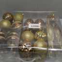 32PCS Christmas Ball Ornaments Set Large Shatterproof Plastic Decorative Baubles with Hand-Help Gift Boxes for Xmas Tree Wedding Party Holiday - Bronze, Gold