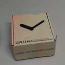 Driini Modern Mid Century Desk & Shelf Clock (Gray and Gold) - Battery Operated with Silent, Analog Movement  Small Tabletop Clocks for Office  Perfect for Mantle, End Table, Desktop or Nightstand (Cement)