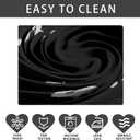 XCHI Spooky Black Ghost Halloween Tablecloth Round Washable Table Covers for Indoor Outdoor Dining Home Party Decorations Table Cloth 60x60 Inch