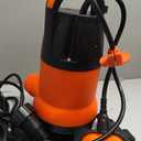 Sump Pump, Prostormer 1HP 3700GPH Submersible Clean/Dirty Water Pump with Automatic Float Switch for Pool, Pond,Garden, Flooded Cellar, Aquarium and Irrigation (Orange)