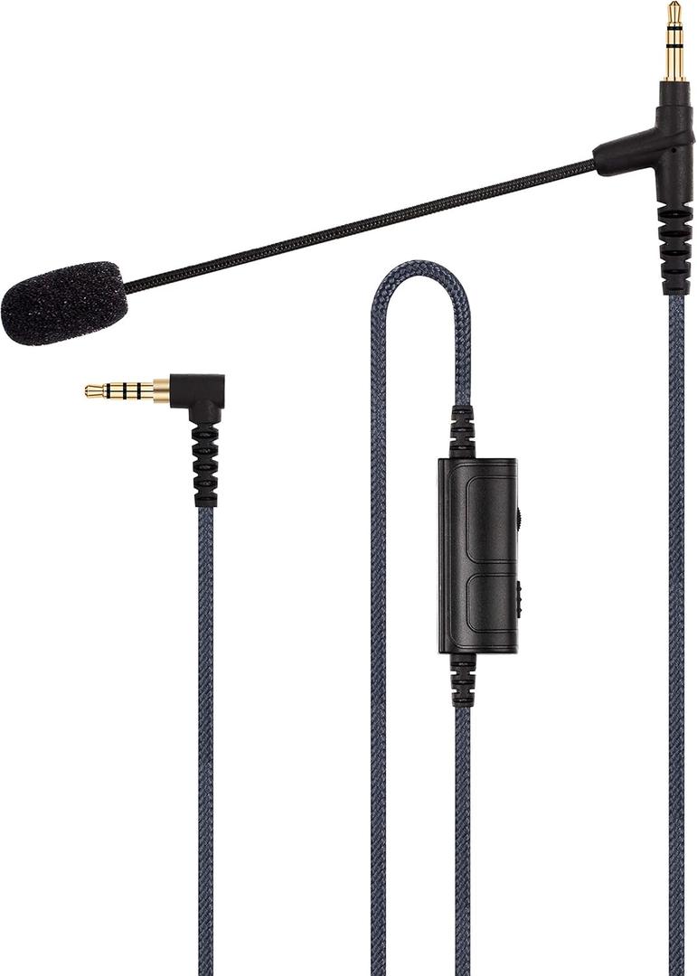 Cable Boom Microphone - Volume Control for PlayStation PS4 or Xbox One Controller, PC, Tablet ,Laptop, Smartphone - Boompro Gaming Mic compatible with V-Moda or Most Other 3.5mm Jack Headphone 150CM