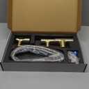 Lefton Rotatable Bathroom Faucet with Temperature Display in Fahrenheit (Batteries-Free), 3 Water Modes, Brushed Gold, BF2204-6