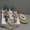 27'' High Vintage Table Lamp Set of 2 for Living Room Farmhouse Bedside Lamp with Fabric Shades Boho Nightstand Lamp with USB and Nightlight for Bedroom Home Office Hotel Bar (Bulb Included)