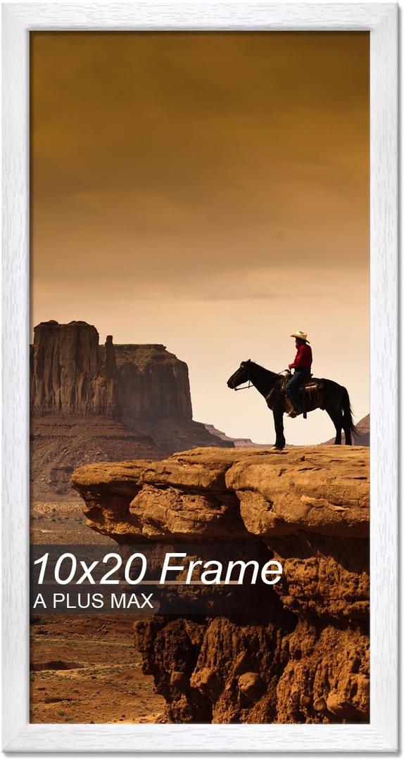 A PLUS MAX 10x20 Picture Frame White Light Weight Wall Mount