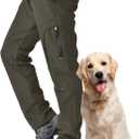 Toomett Men's hiking Snow Pants Skiing Winter Insulated Fleece lined Outdoor Water Repellent camping,walking,fishing (32, Earth Tone)