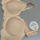 COCOMARTS Jelly Bras for Women No Underwire Scalloped Push Up Wireless Bralettes Seamless Soft Comfort Everyday Tshirt Bra (Beige), Large