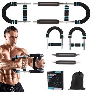 Gecool Chest Workout Equipment,Adjustable Resistance Bar for Full Body Workout, Arm Strengthener for Men & Women, Fitness Equipment for Strength Training（90-150Lbs）